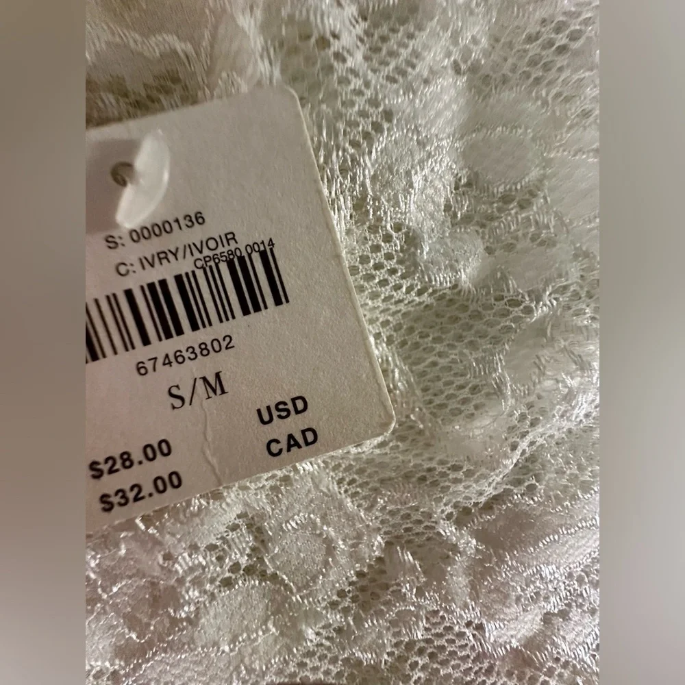 ‼️RARE‼️🎸ANTHROPOLOGIE🎸🔥NWT🔥Lace Scalloped Bandeau Bralette— S/M